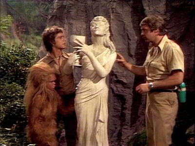 Wesley Eure, Ron Harper, and Phillip Paley in Land of the Lost (1974)