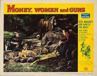 William Campbell, Jeffrey Stone, and Jock Mahoney in Money, Women and Guns (1958)