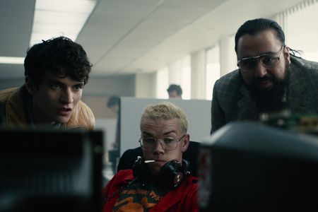 Will Poulter, Asim Chaudhry, and Fionn Whitehead in Black Mirror: Bandersnatch (2018)