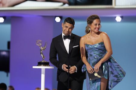 Wilmer Valderrama and Vanessa Lachey at an event for The 73rd Primetime Emmy Awards (2021)