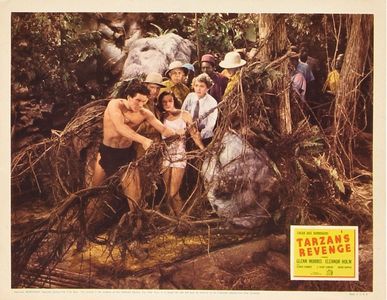 George Barbier, Eleanor Holm, Hedda Hopper, George Meeker, and Glenn Morris in Tarzan's Revenge (1938)