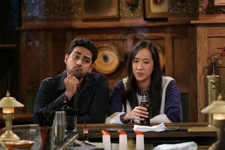 Suraj Sharma and Tien Tran in How I Met Your Father (2022)