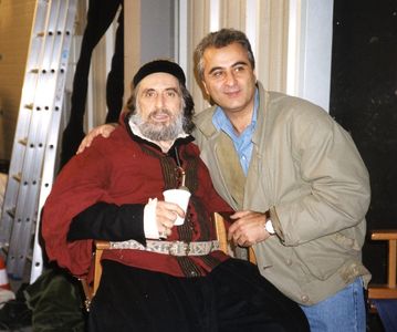 Al Pacino and Producer Barry Navidi on the set of The Merchant of Venice