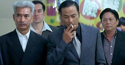 Chi-Ping Chang, Eddy Ko, Anthony Chau-Sang Wong, and Simon Yam in The Mission (1999)