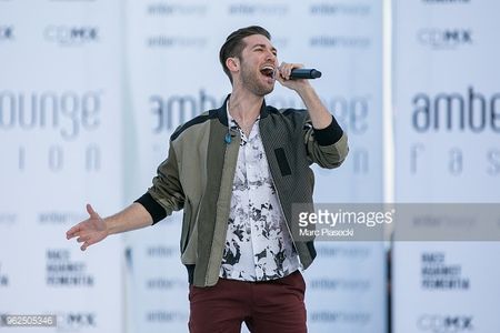 Singer Justin Jesso performs during Amber Lounge U*NITE 2018 in aid of Sir Jackie Stewart's foundation 'Race Against Dem