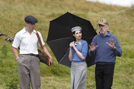 Hugh Laurie, Lucy Boynton, and Will Poulter in Why Didn't They Ask Evans? (2022)
