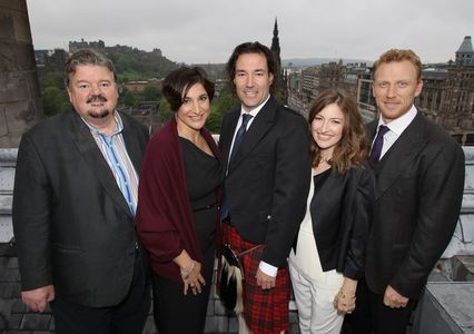Robbie Coltrane, Mark Andrews, Kelly Macdonald, Kevin McKidd, and Katherine Sarafian at an event for Brave (2012)