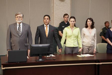 Art Hindle, Oscar Nuñez, Kelly Wolfman, and Virginia Welch in Prosecuting Casey Anthony (2013)