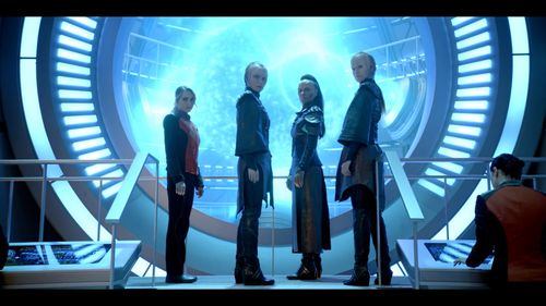 Sophina Brown, Stephanie Drapeau, Anne Winters, and Paige Herschell in The Orville: From Unknown Graves (2022)