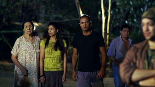 Eva Darren, Derek Ramsay, and Yam Concepcion in Pangil sa tubig (2015)
