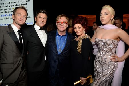 Neil Patrick Harris, Elton John, David Burtka, Sharon Osbourne, and Lady Gaga