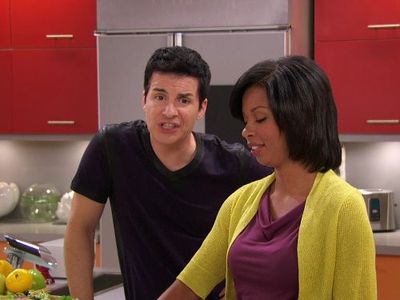 Hal Sparks and Angel Parker in Lab Rats (2012)