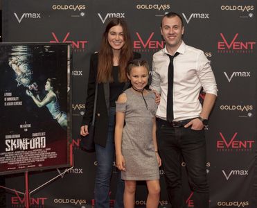 Skinford cast and crew screening, Sydney. (L to R) Charlotte Best, Coco Jack Gillies and Nik Kacevski.