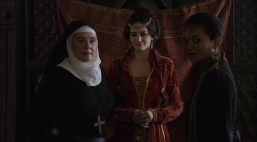 Sinéad Cusack, Eva Green, and Chipo Chung in Camelot (2011)