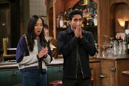 Suraj Sharma and Tien Tran in How I Met Your Father (2022)