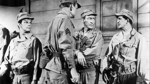 Stanley Clements, David Gorcey, Huntz Hall, and Harry Strang in Looking for Danger (1957)