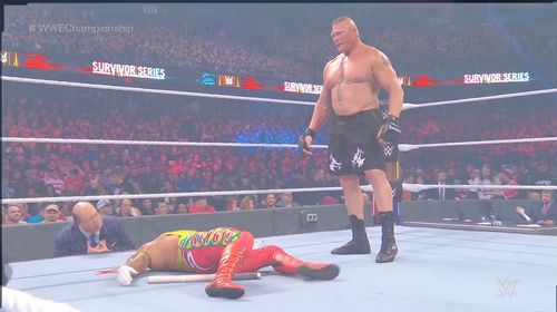 Rey Mysterio and Brock Lesnar in WWE Survivor Series (2019)