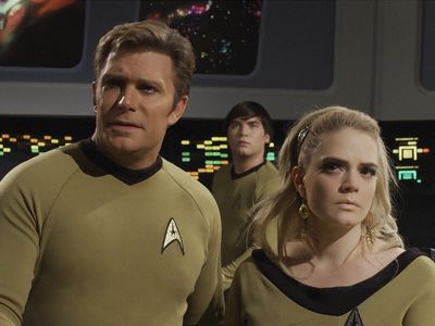 Vic Mignogna, Kipleigh Brown, and Wyatt Lenhart in Star Trek Continues (2013)
