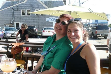With Laura Thies, director of Surviving Family, at the Woods Hole Film Festival in Cape Cod, where the movie premiered.