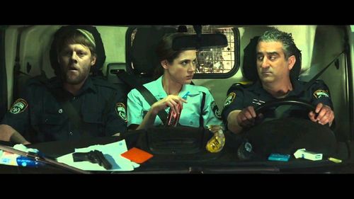 Amnon Wolf, Meytal Gal, and Shaul Ezer in Uskut (2014)