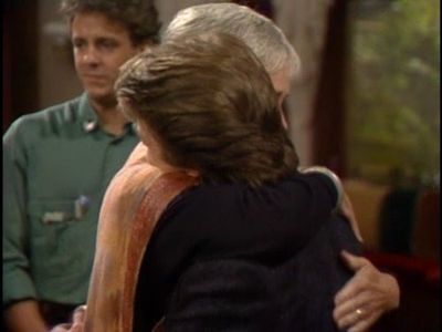 Michael J. Fox, Barbara Barrie, and Scott Valentine in Family Ties (1982)