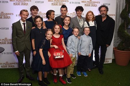 Raffiella Chapman and the Miss Peregrine's Home For Peculiar Children cast at the UK Fan Screening in London.