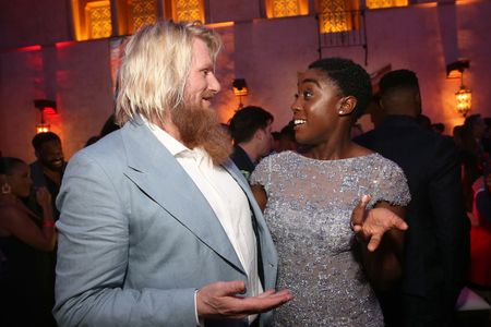 Rune Temte and Lashana Lynch at an event for Captain Marvel (2019)