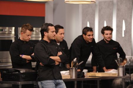 Marcel Vigneron, Richard Blais, Fabio Viviani, Michael Isabella, and Angelo Sosa in Top Chef (2006)