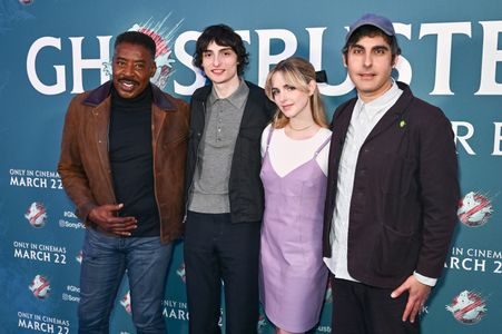Ernie Hudson, Gil Kenan, Mckenna Grace, and Finn Wolfhard at an event for Ghostbusters: Frozen Empire (2024)