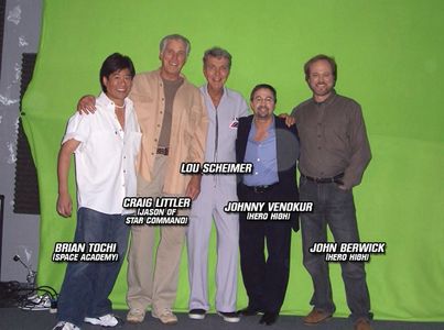 John Berwick, Craig Littler, Lou Scheimer, Brian Tochi, and Johnny Venokur at an event for Hero High (1981)