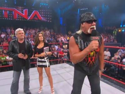 Hulk Hogan, Eric Bischoff, and Brooke Adams in TNA iMPACT! Wrestling (2004)