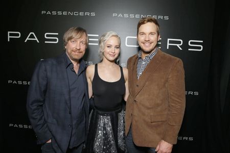 Chris Pratt, Morten Tyldum, and Jennifer Lawrence at an event for Passengers (2016)