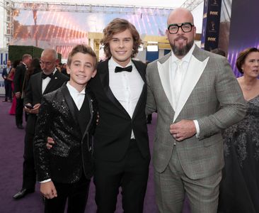 Chris Sullivan, Logan Shroyer, and Parker Bates at an event for IMDb at the Emmys (2016)