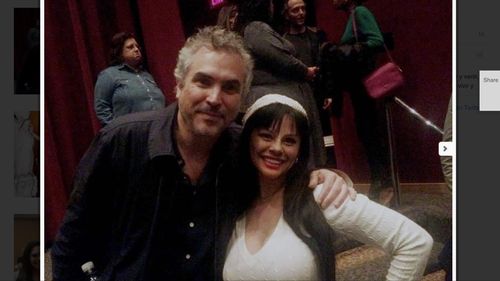 Magi Avila with Alfonso Cuaron