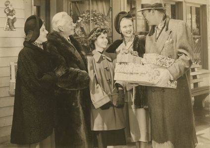 Ann E. Todd, Art Baker, Barbara Britton, Dennis O'Keefe, and Helen Spring in Cover Up (1949)
