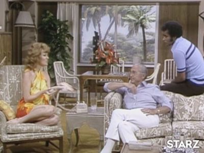 Sheldon Leonard, Greg Morris, and Barbara Rhoades in Sanford and Son (1972)