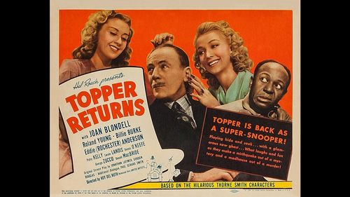 Joan Blondell, Eddie 'Rochester' Anderson, Carole Landis, and Roland Young in Topper Returns (1941)