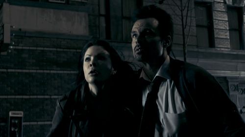 Patrick Muldoon and Christa Campbell in Spiders (2013)