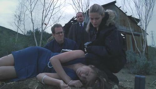 Paul Guilfoyle, Louise Lombard, Deanna Russo, and David Berman in CSI: Crime Scene Investigation (2000)