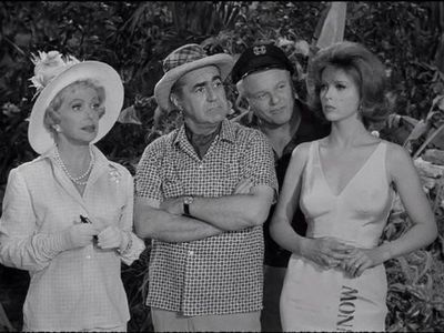 Jim Backus, Alan Hale Jr., Tina Louise, and Natalie Schafer in Gilligan's Island (1964)