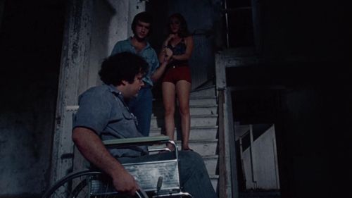Teri McMinn, Paul A. Partain, and William Vail in The Texas Chain Saw Massacre (1974)