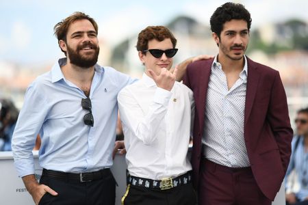 Peter Lanzani, Chino Darín, and Lorenzo Ferro at an event for El Angel (2018)
