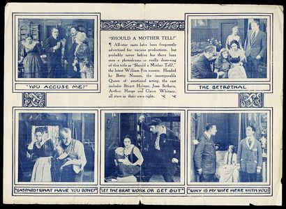 Runa Hodges, Stuart Holmes, Arthur Hoops, Betty Nansen, Jean Sothern, and Claire Whitney in Should a Mother Tell (1915)