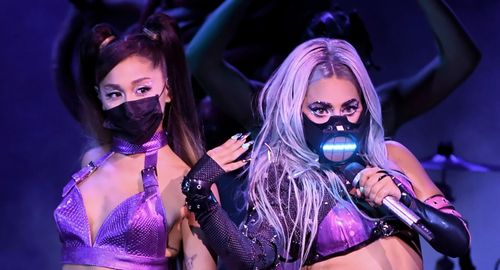 Lady Gaga and Ariana Grande at an event for 2020 MTV Video Music Awards (2020)