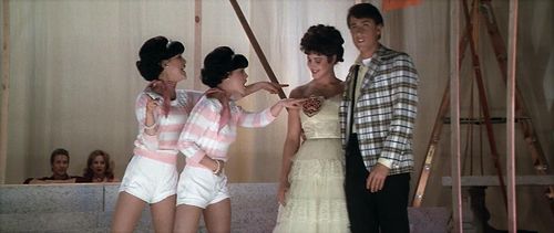 Matt Lattanzi, Jean Sagal, and Liz Sagal in Grease 2 (1982)