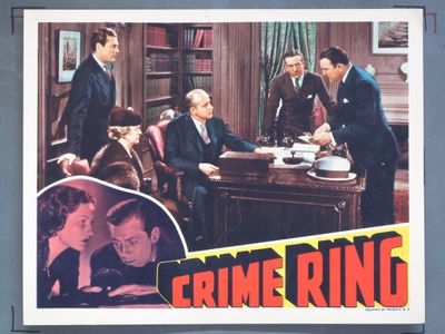 Clara Blandick, Jonathan Hale, Allan Lane, and Frances Mercer in Crime Ring (1938)