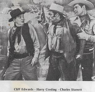 Harry Cording, Cliff Edwards, and Charles Starrett in Riders of the Badlands (1941)