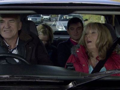 Larry Lamb, Joanna Page, Alison Steadman, and Mathew Horne in Gavin & Stacey (2007)