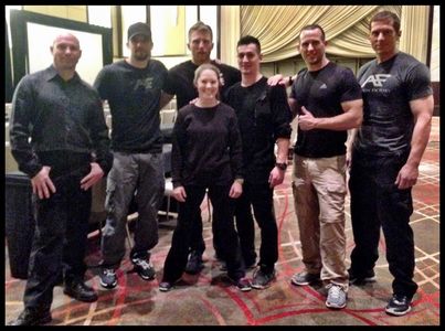 Cory DeMeyers & Luci Romberg of Tempest Freerunning w/ The Action Factory Stunt Team after a Live Stunt Show in Hollywoo