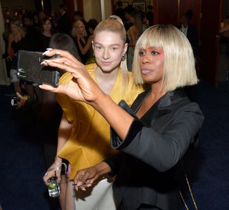 Laverne Cox and Hunter Schafer at an event for 2020 Golden Globe Awards (2020)